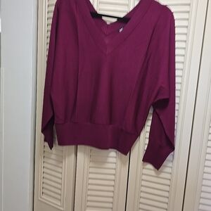 INC International Concepts Women's V-Neck Sweater - Purple